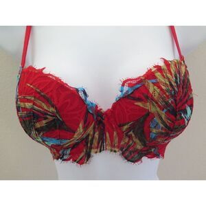 Victoria's Secret Women's Sz 32D Tropical Red PINK Date Push-Up Bra